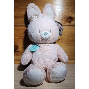 Baby GUND Roise Pink Bunny Plush White with Bow Stuffed Animal